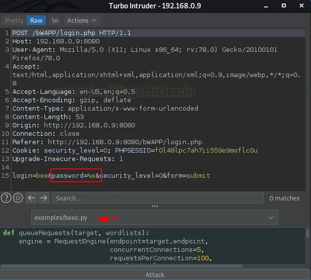 Burp Suite Turbo Intruder