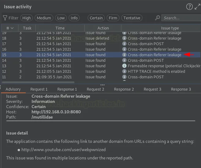 Burp Suite Active Scan