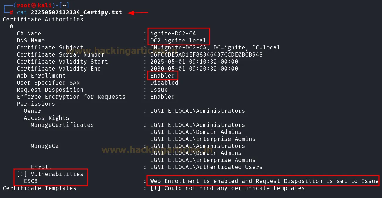 ADCS ESC8 NTLM Relay Attack
