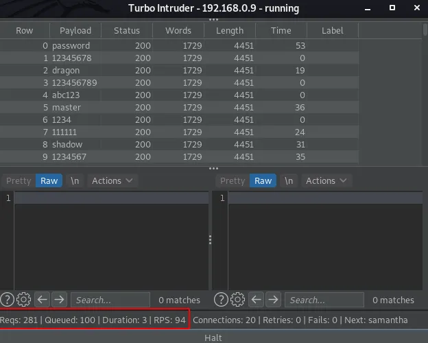 Burp Suite Turbo Intruder