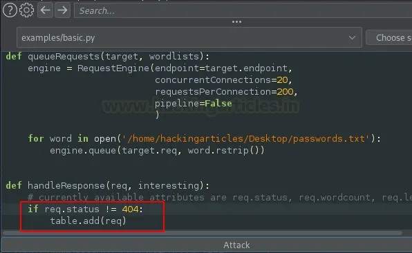 Burp Suite Turbo Intruder