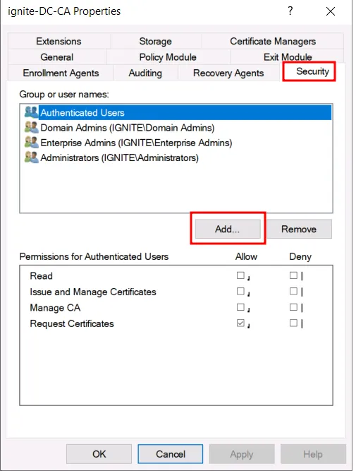 ADCS ESC7 vulnerability exploitation