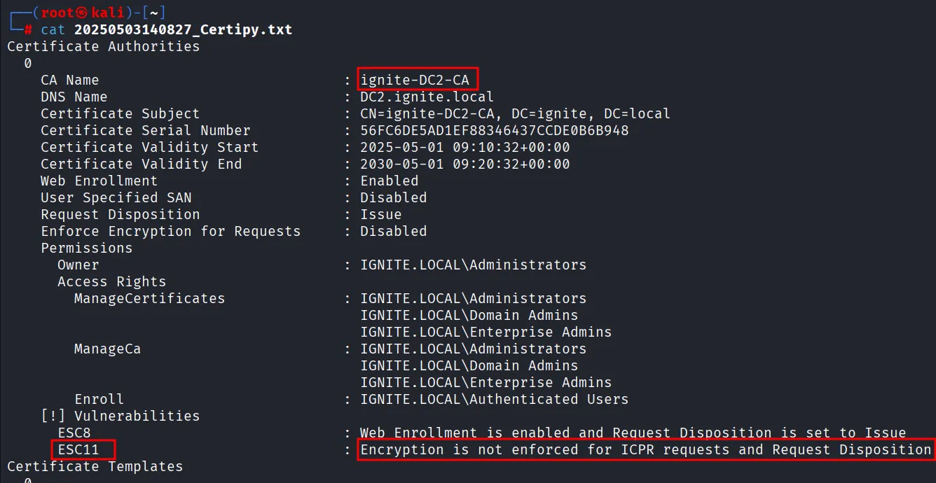 ADCS ESC11 NTLM Relay to ICertPassage