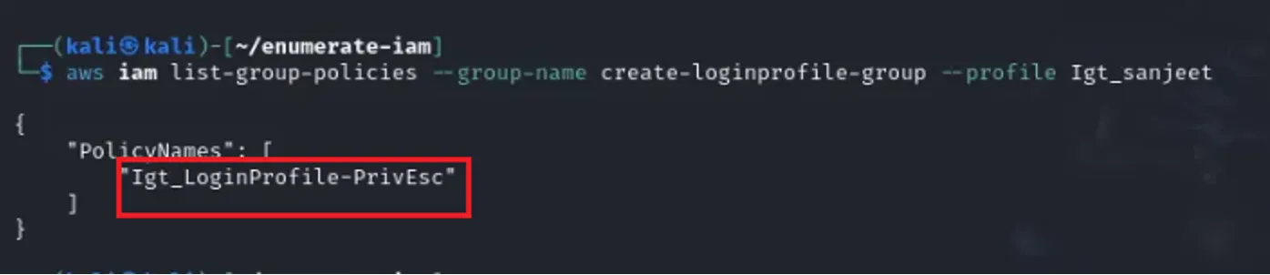 IAM CreateLoginProfile abuse