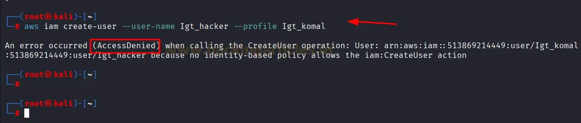 AWS IAM AttachUserPolicy