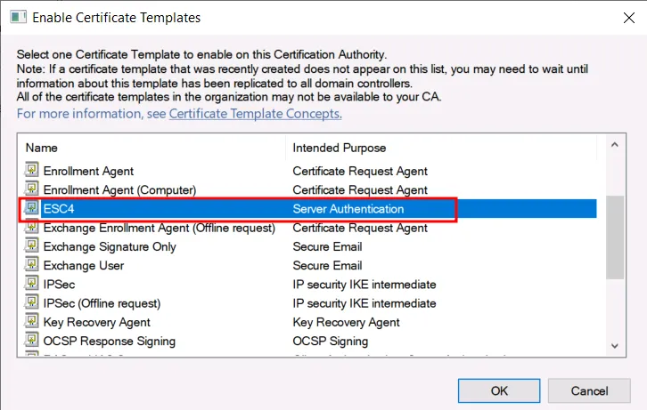 ADCS ESC4 - Vulnerable Certificate Template Access Control